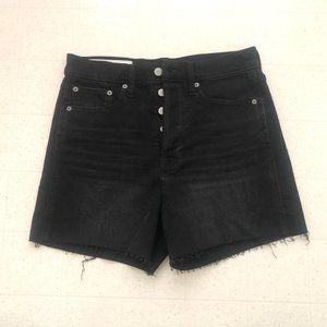 NWOT - Black Denim High Rise Shorts | Gap | Size 28, 6